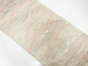 アンティーク　服部織物製　芝草模様織出し袋帯（材料）